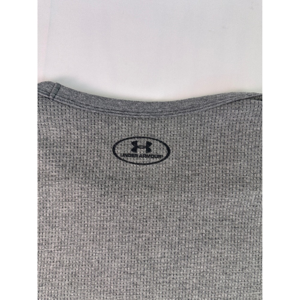 Under Armour Men's Long Sleeve Shirt - Gray with Black Logo - Picture 3 of 8